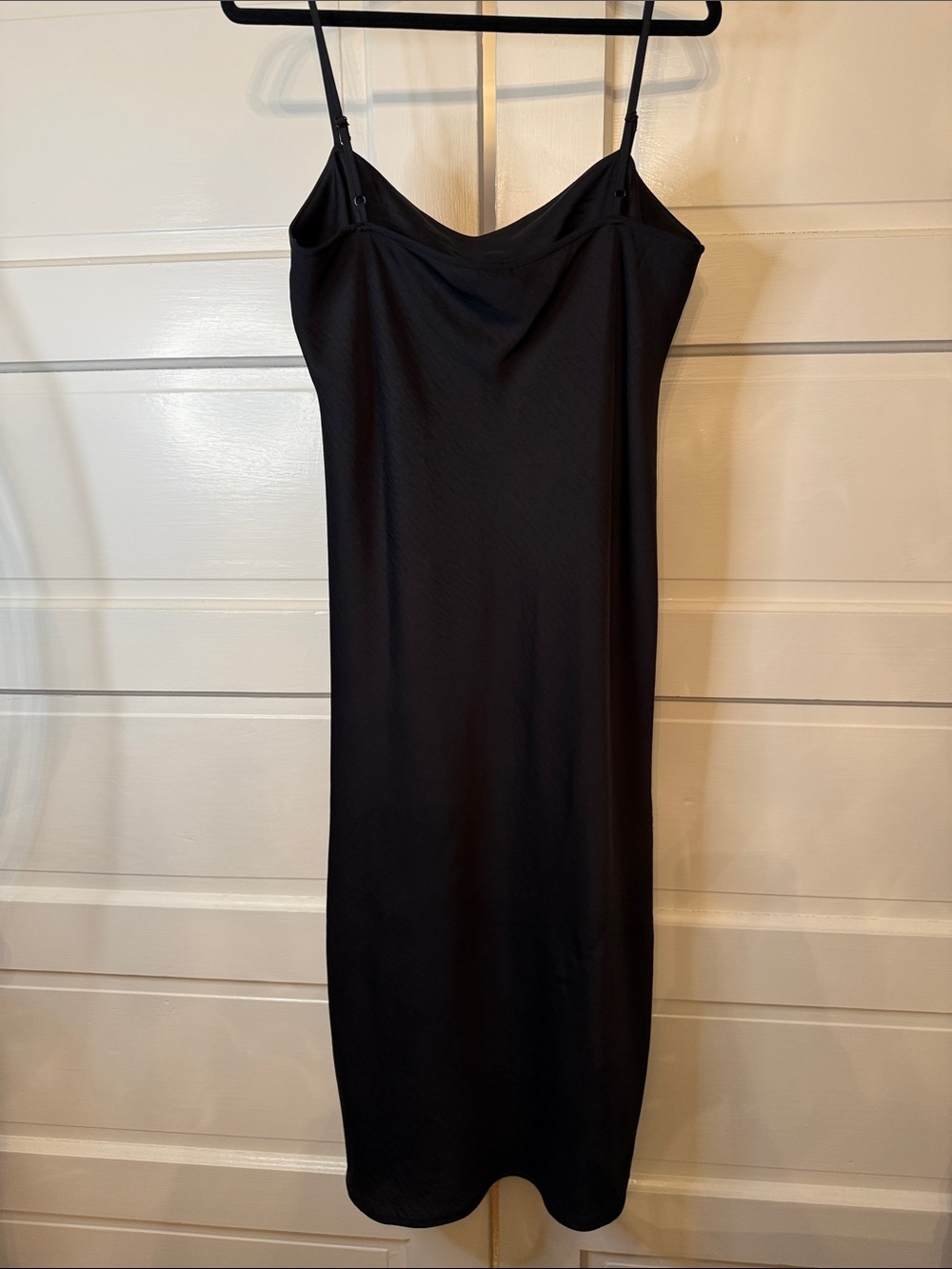 Slip Dress Y2K Black Midi Minimalist Capsule  Size L